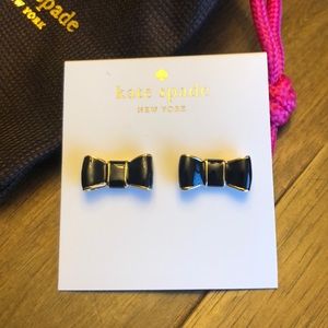 Kate Spade Black Bow Earrings